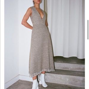 Beige tweed dress by Simonett